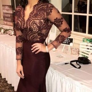 Burgundy Long Sleeve Dress